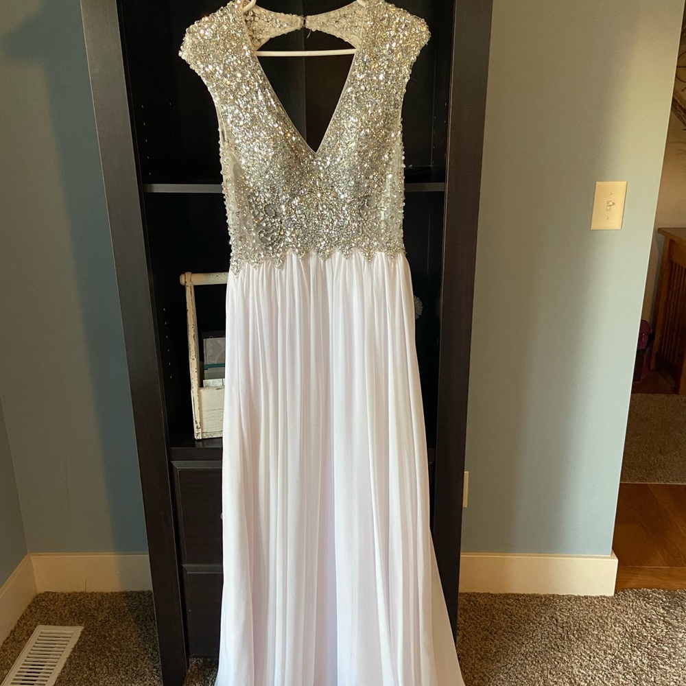 White Prom Dress Size 8 Worn Once